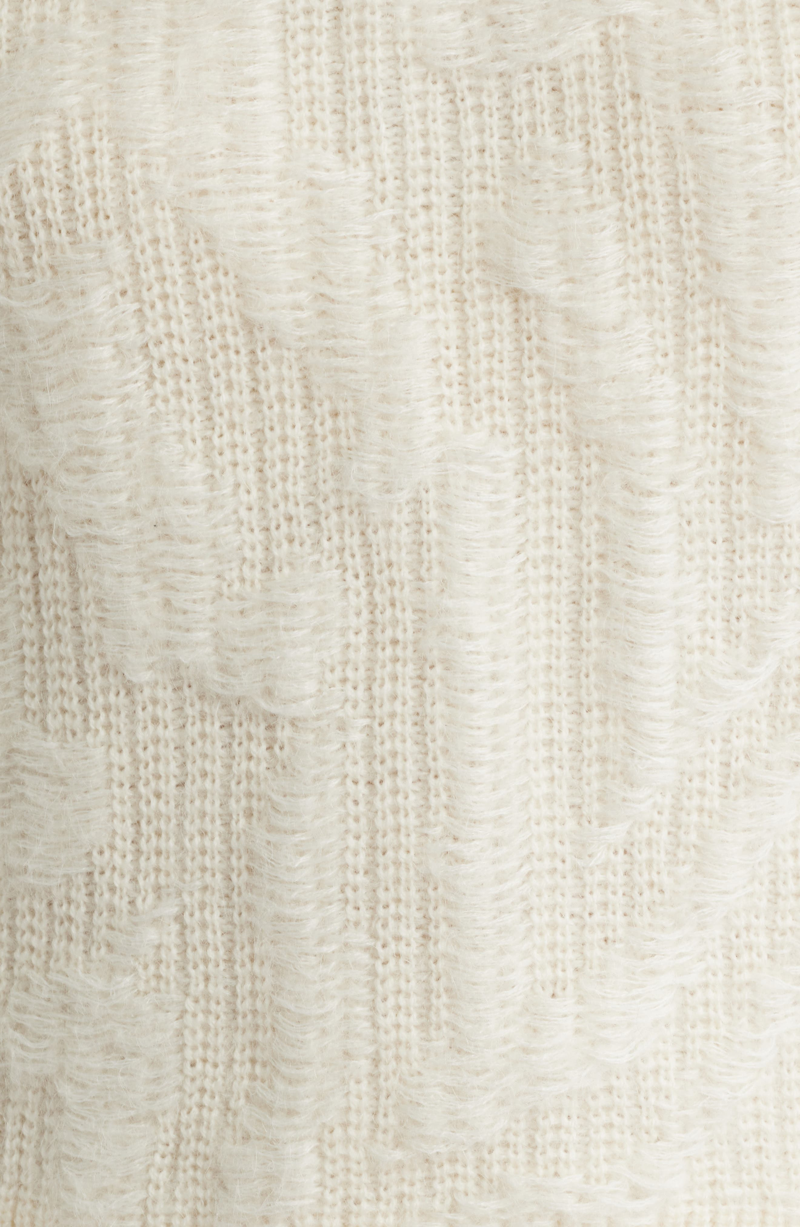 BOSS Fisura Virgin Wool & Mohair Blend Sweater in Soft Cream at Nordstrom - 6