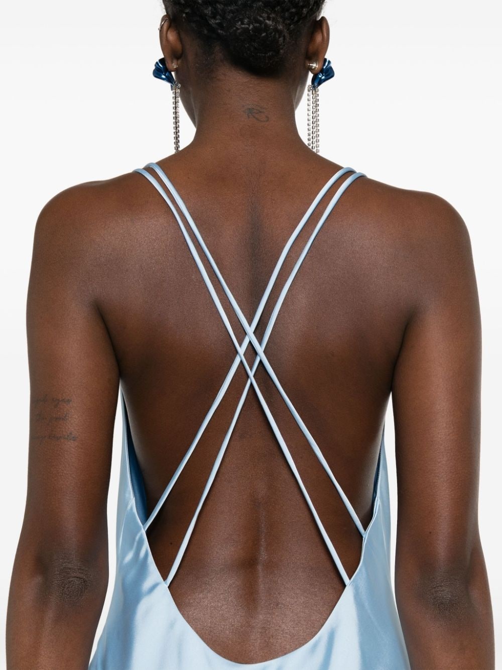 satin midi slip dress - 5