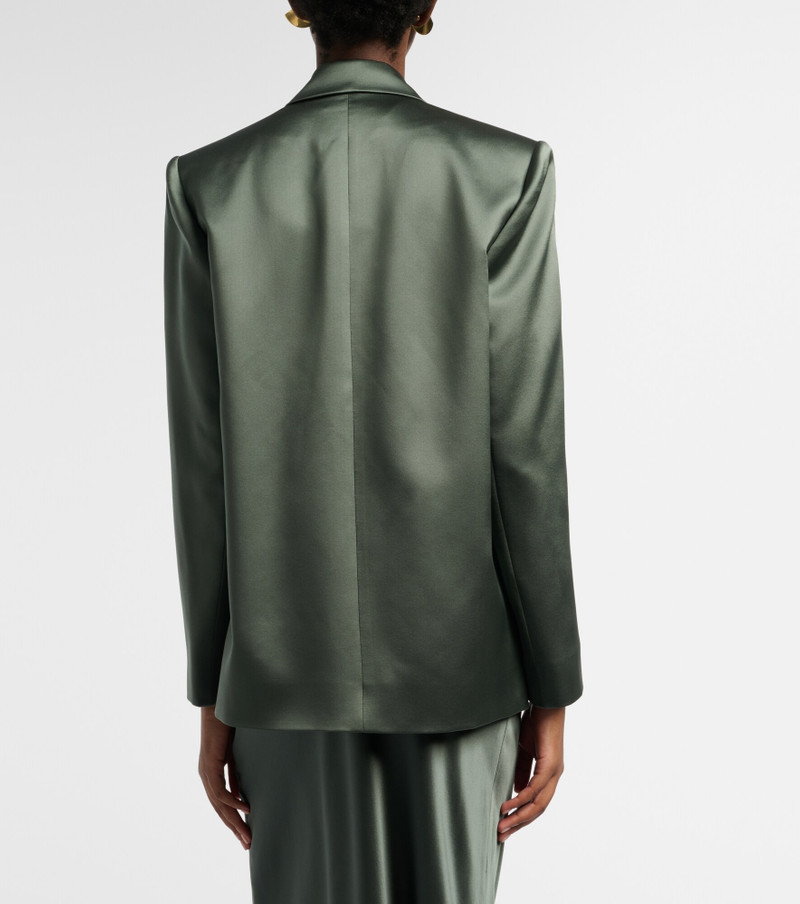Double-breasted silk blazer 5