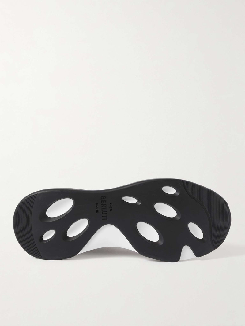 Shadow Leather-Trimmed Stretch-Knit Sneakers 7