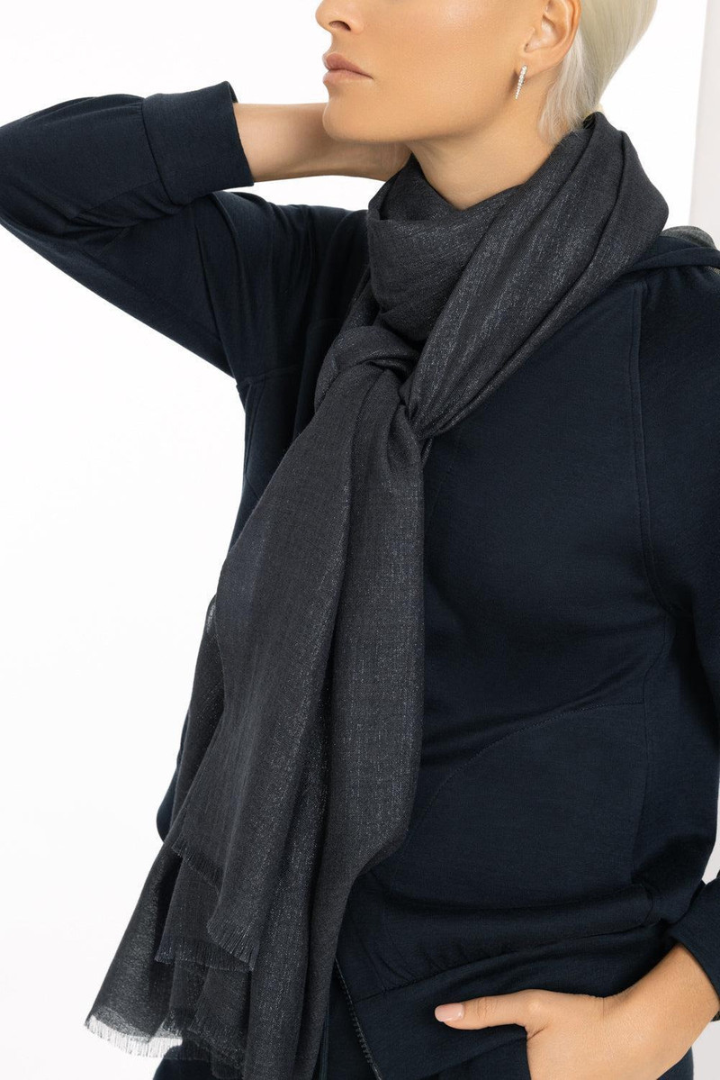 Brunello Cucinelli Lurex Scarf - Abisso outlook