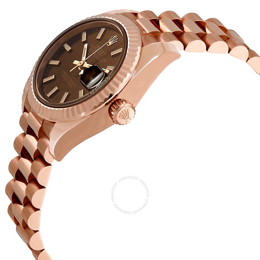 Rolex Lady Datejust Chocolate Dial 18K Everose Gold Automatic 28 mm Ladies Watch 279175CHSP - 2