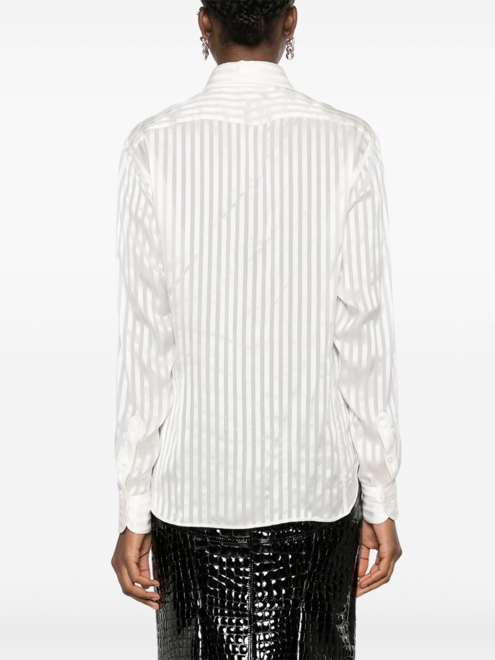 striped silk shirt - 4