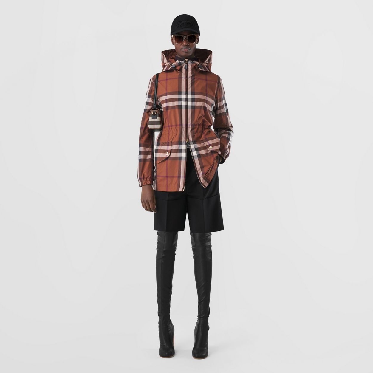 Check Lightweight Short Parka - 2