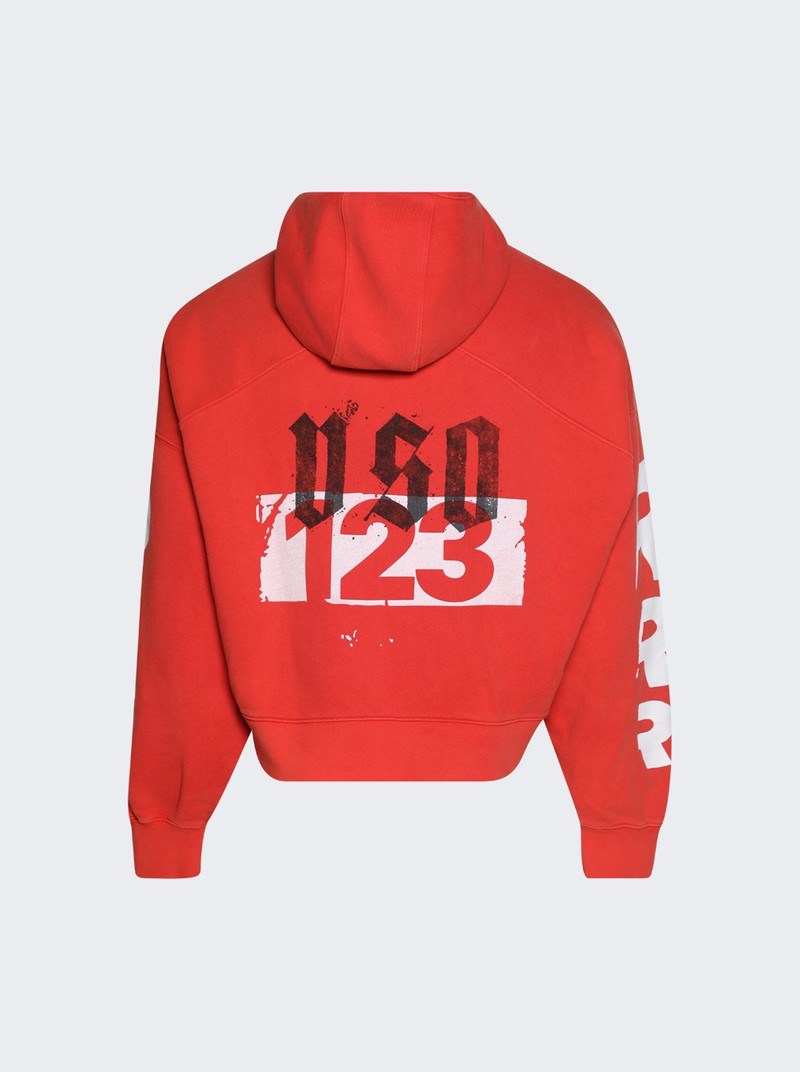 RRR123 Membership Uso Zip Hoodie Red outlook