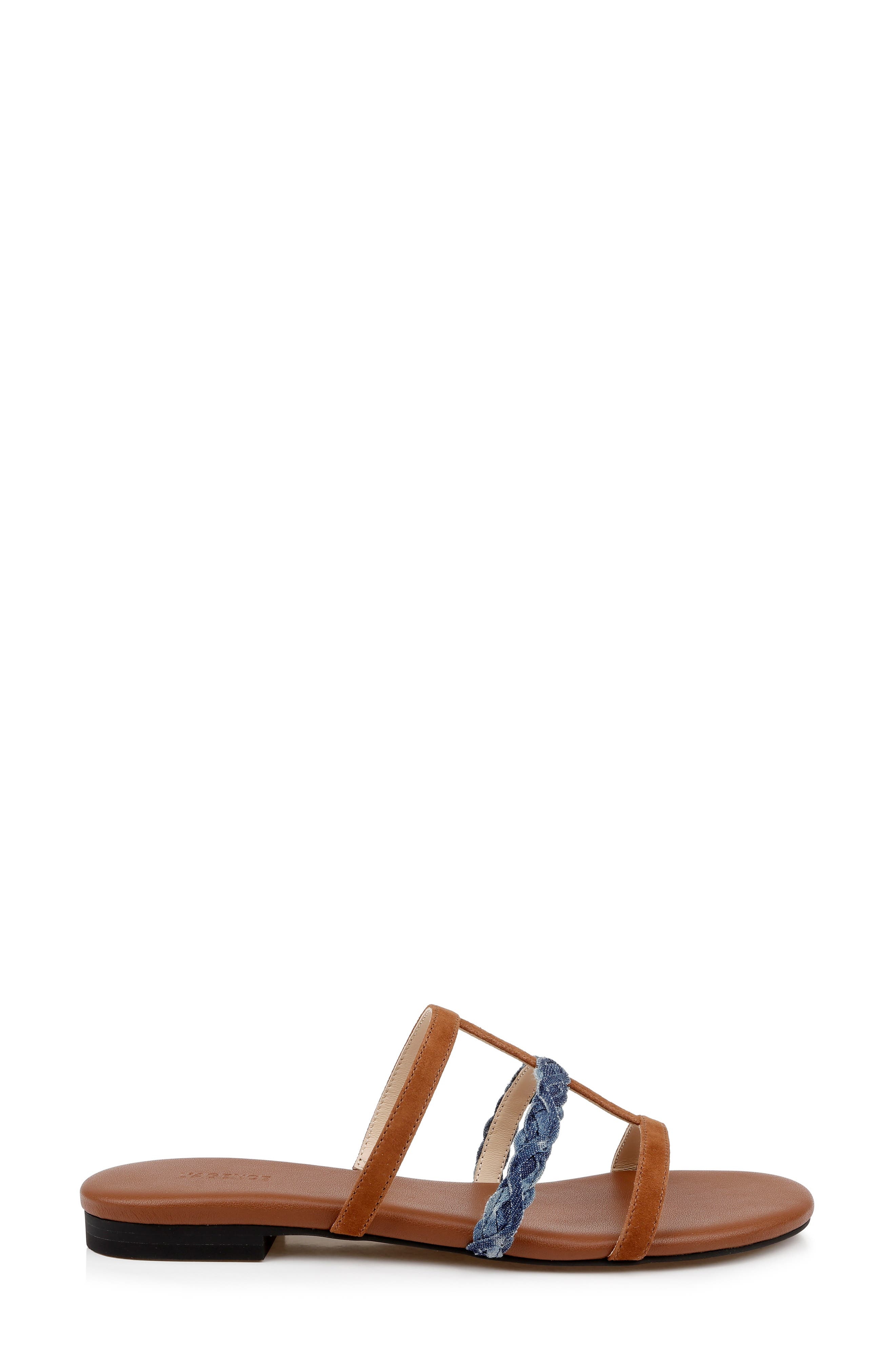L'AGENCE Hennie Slide Sandal in Cognac Suede at Nordstrom - 3