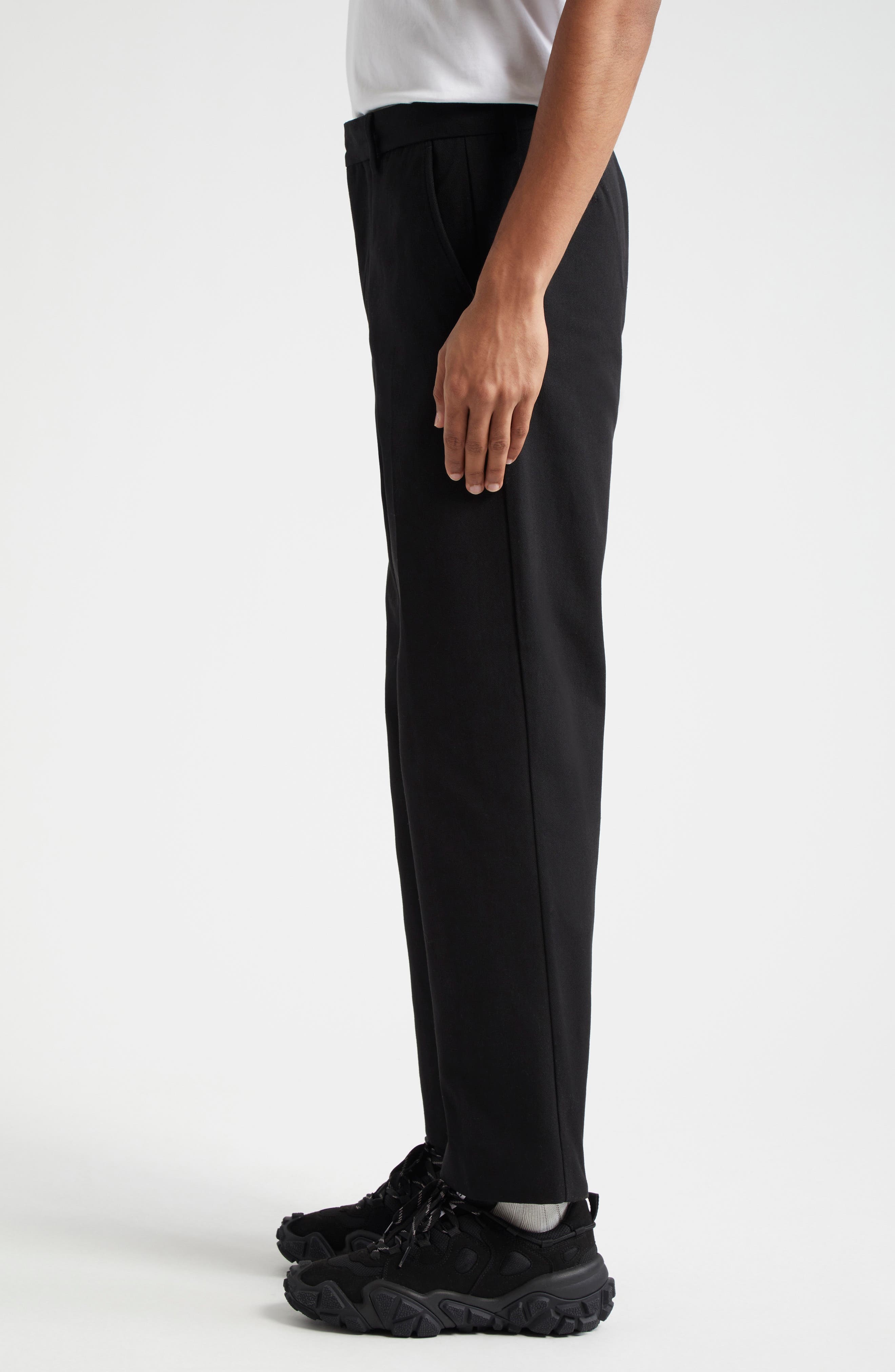 Straight Leg Twill Trousers - 3