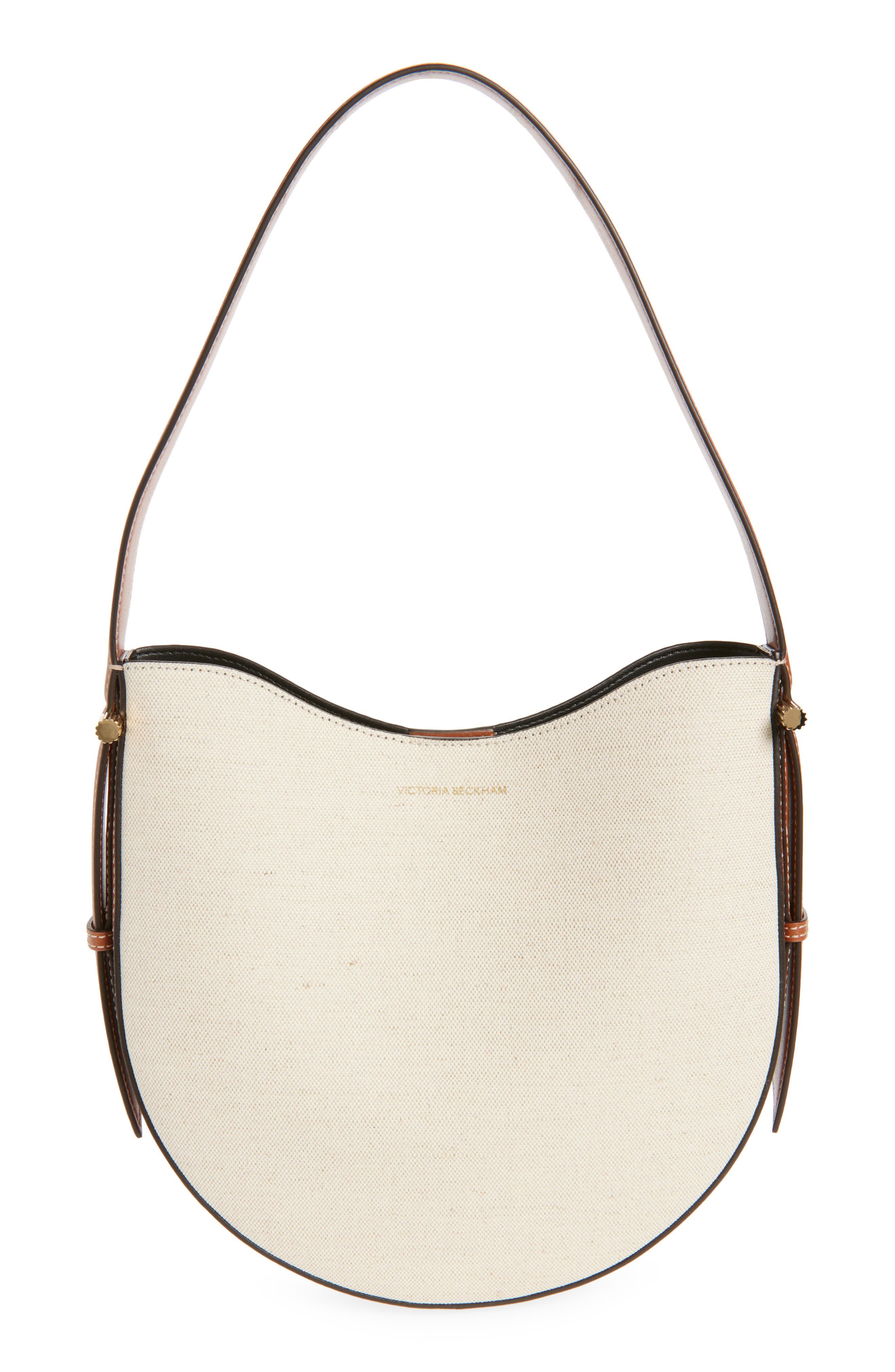 Victoria Beckham Medium The Dia Canvas Hobo Bag in Tan/Ivory at Nordstrom - 1