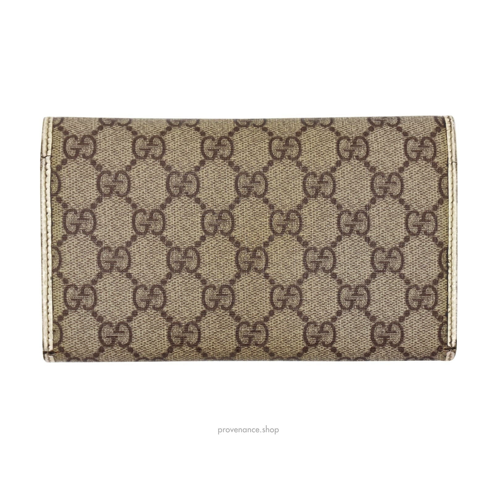 Gucci Long Wallet - GG Supreme Brown/White - 2