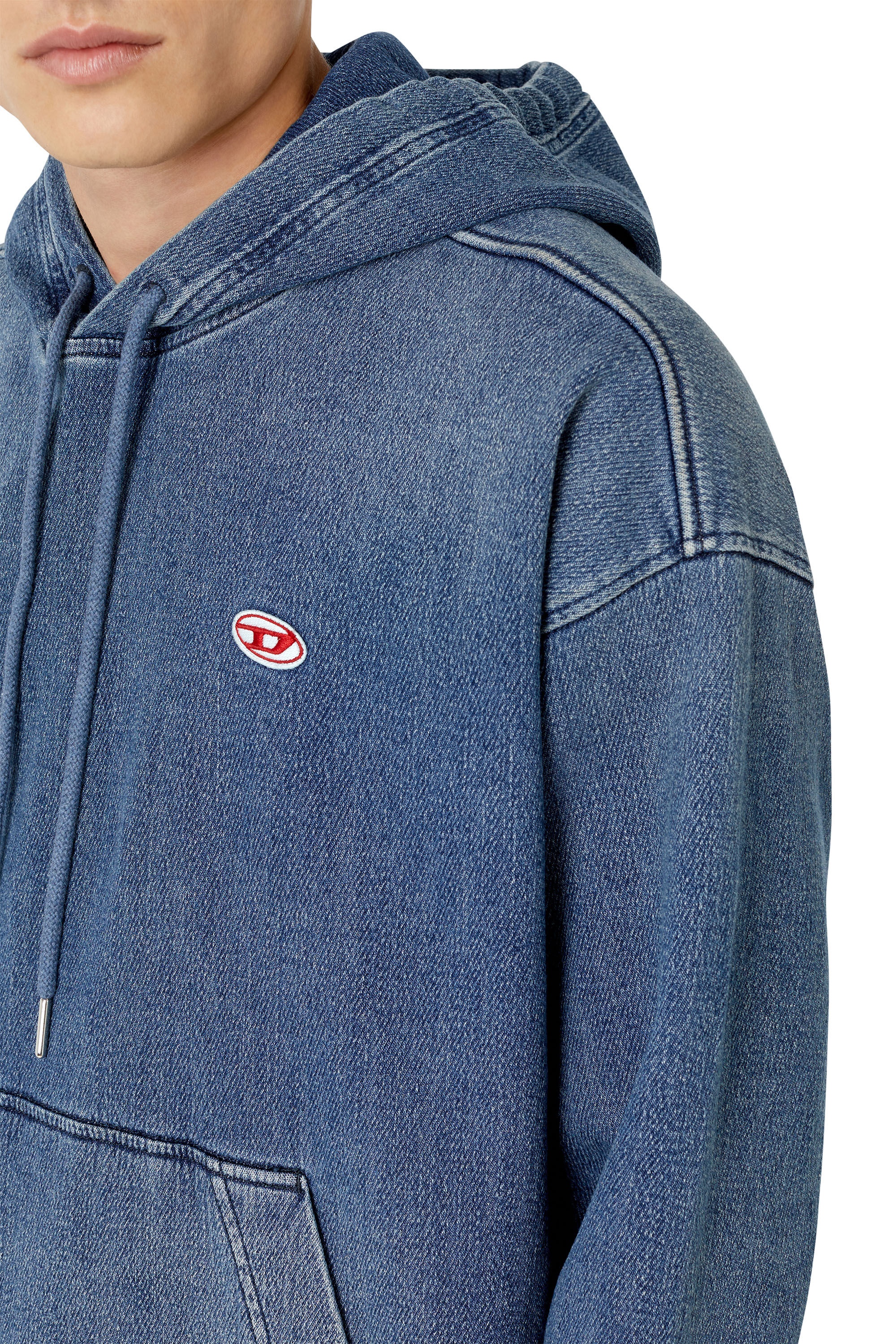 D-UM-RIB TRACK DENIM HOODIE - 5