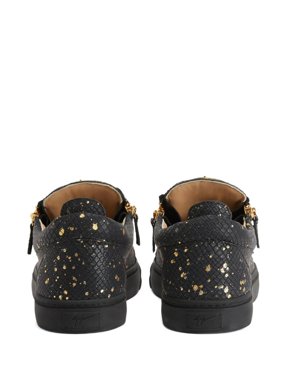 Frankie snakeskin-print zip sneakers - 3
