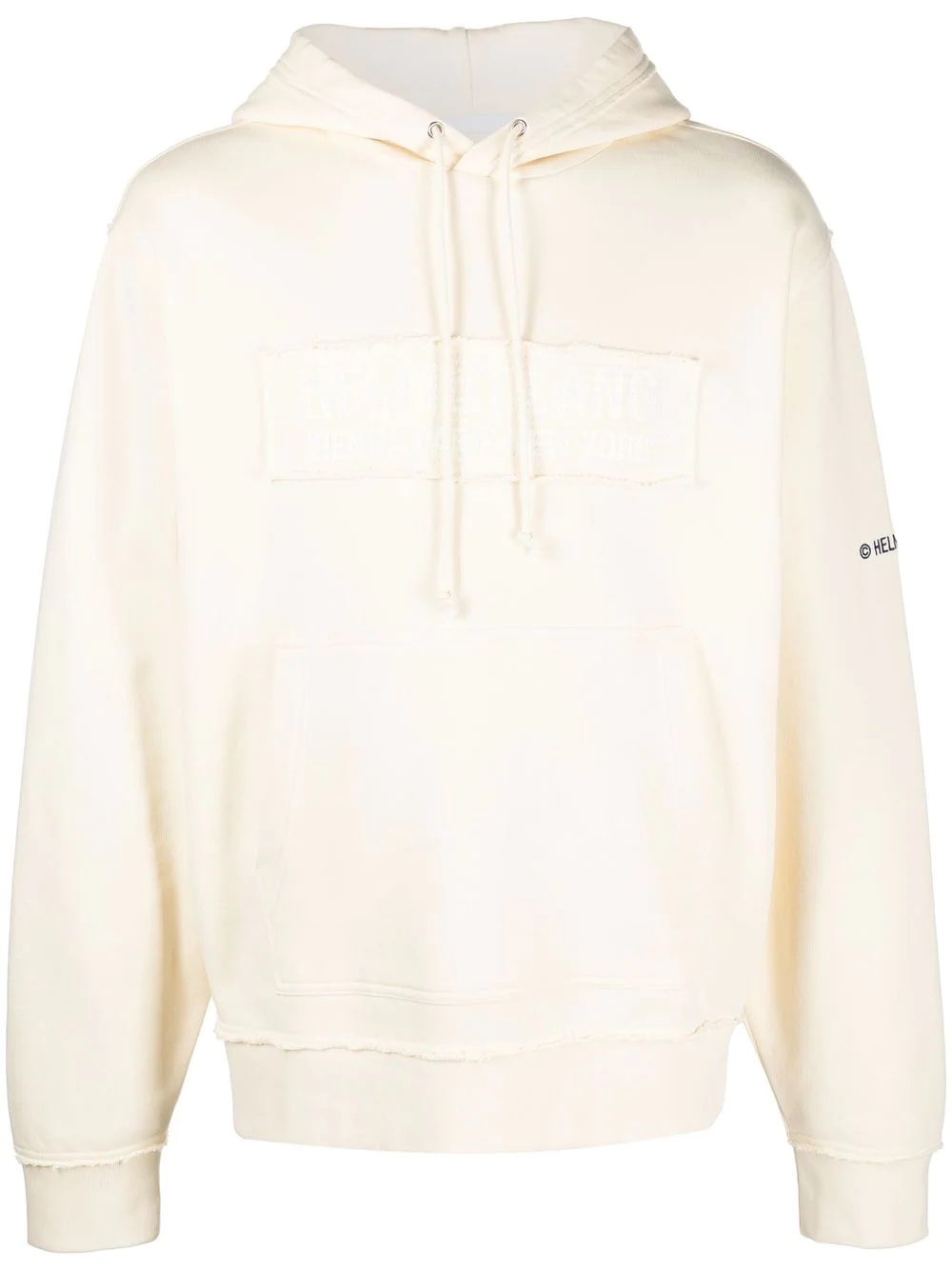 Trapunto cotton hoodie - 1