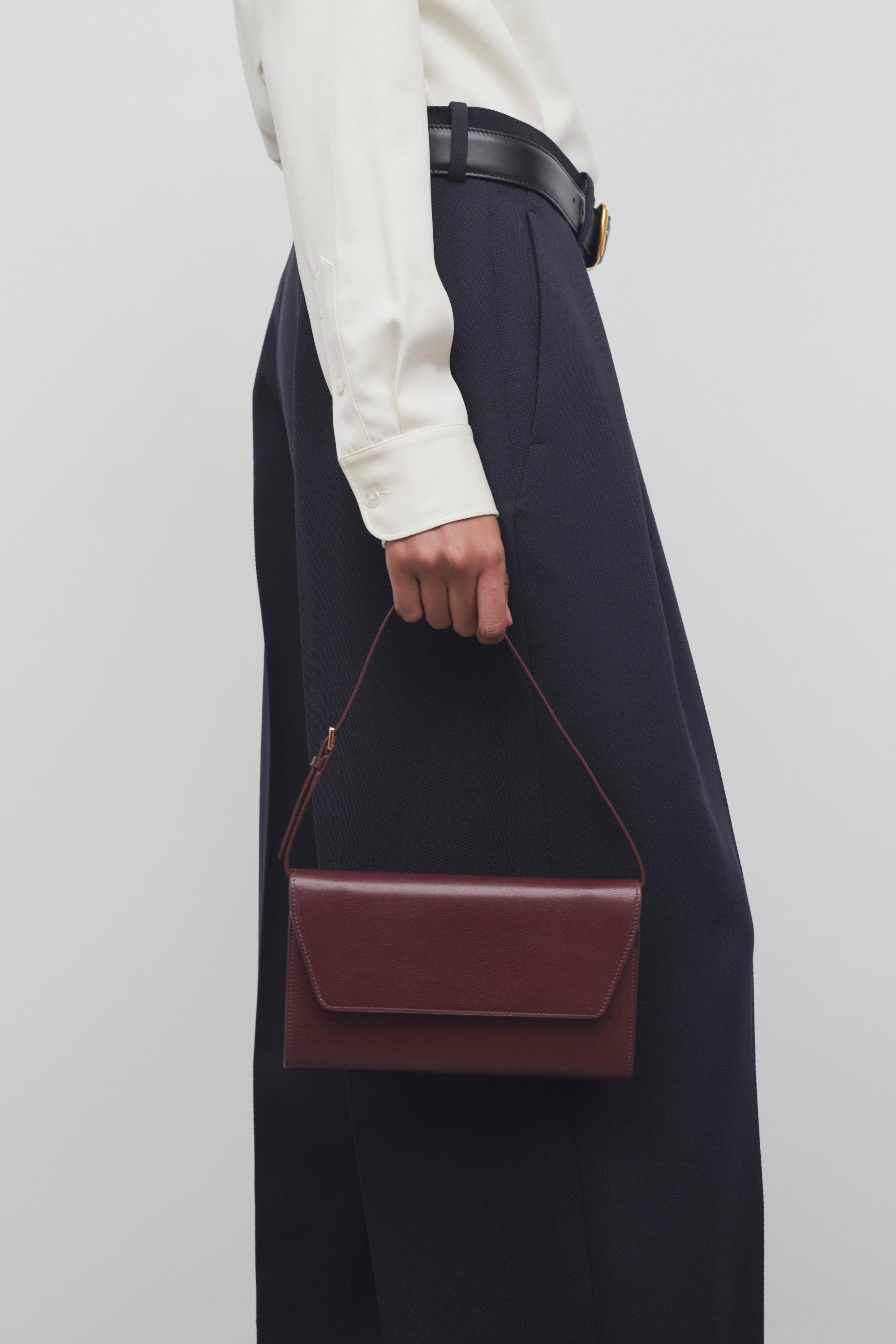 The Row Evening Clutch in Leather | REVERSIBLE