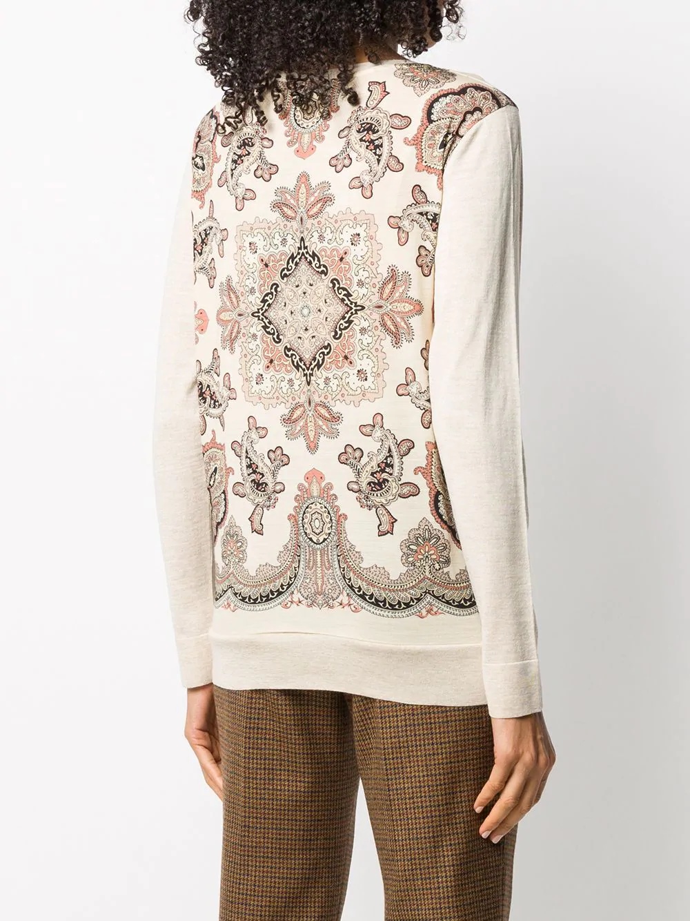 paisley-print knitted top - 4