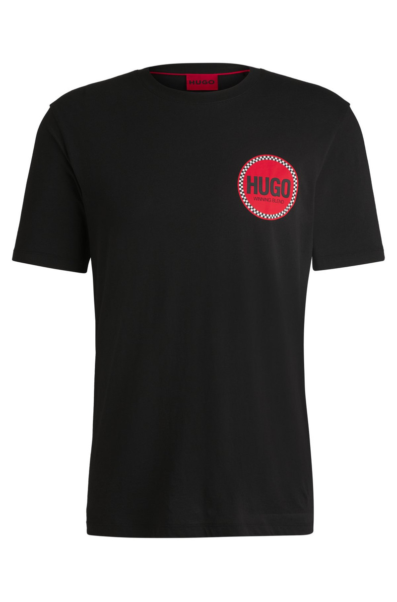 COTTON-JERSEY T-SHIRT WITH RACING LOGO PRINT 1
