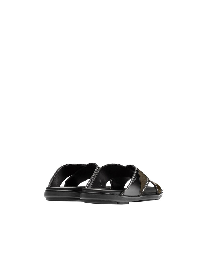 Leather and nylon sandals 3