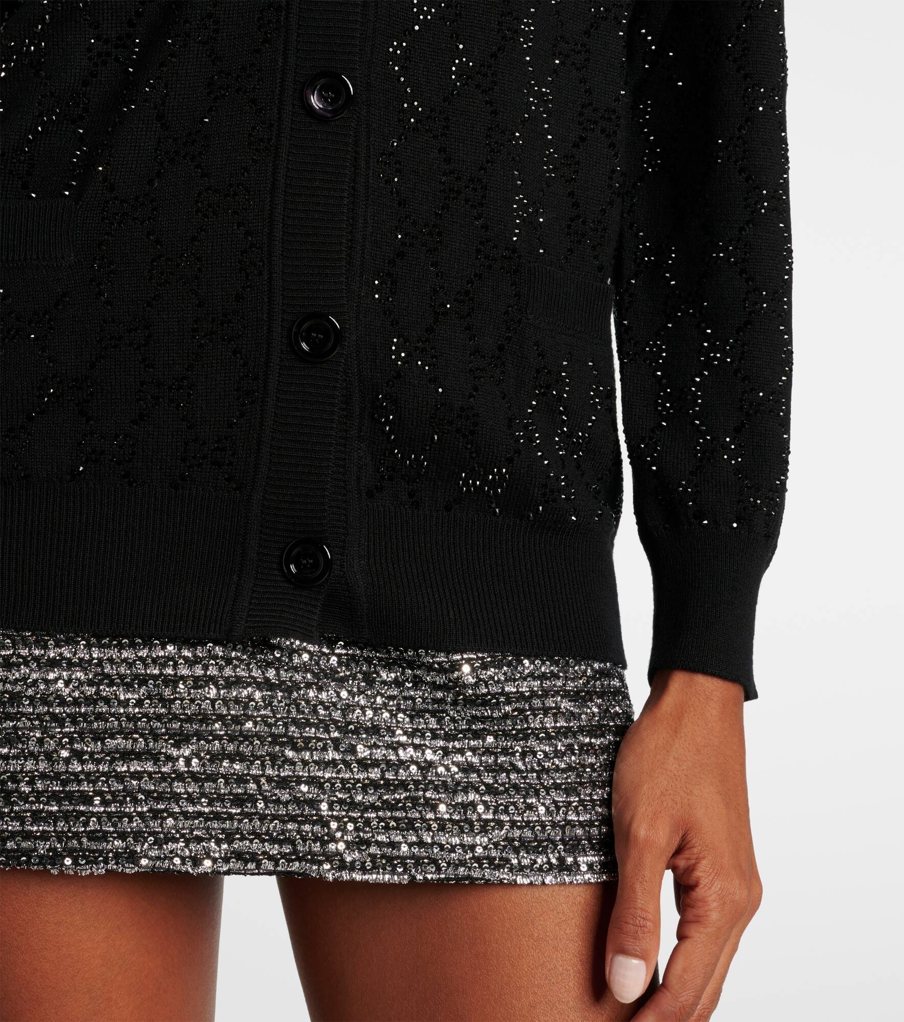 GG Crystal wool cardigan - 5
