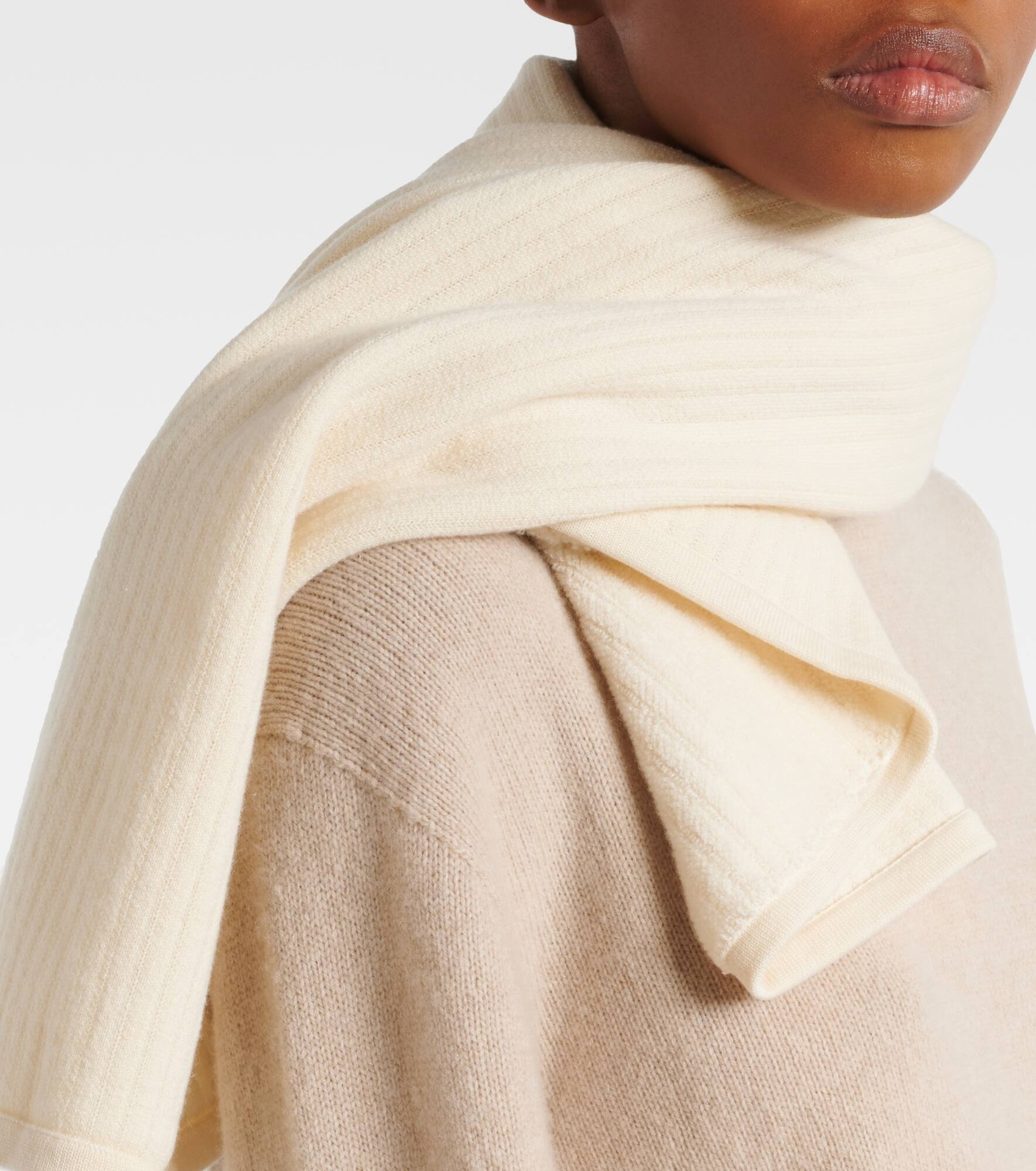 Striped cashmere scarf - 3