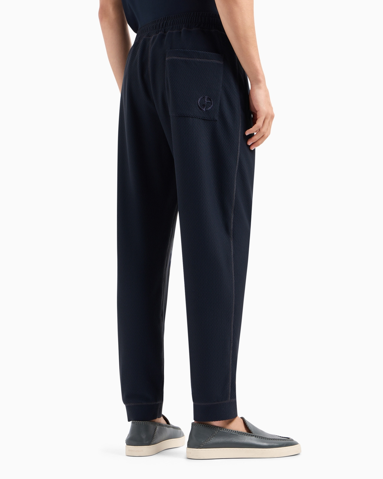 Stretch jersey flat-front trousers - 3