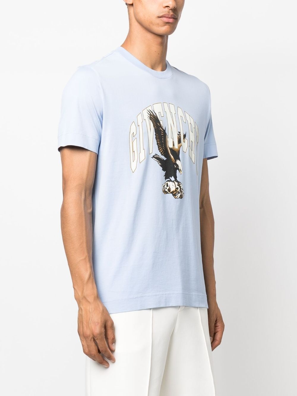 Eagle logo-print cotton T-shirt - 3