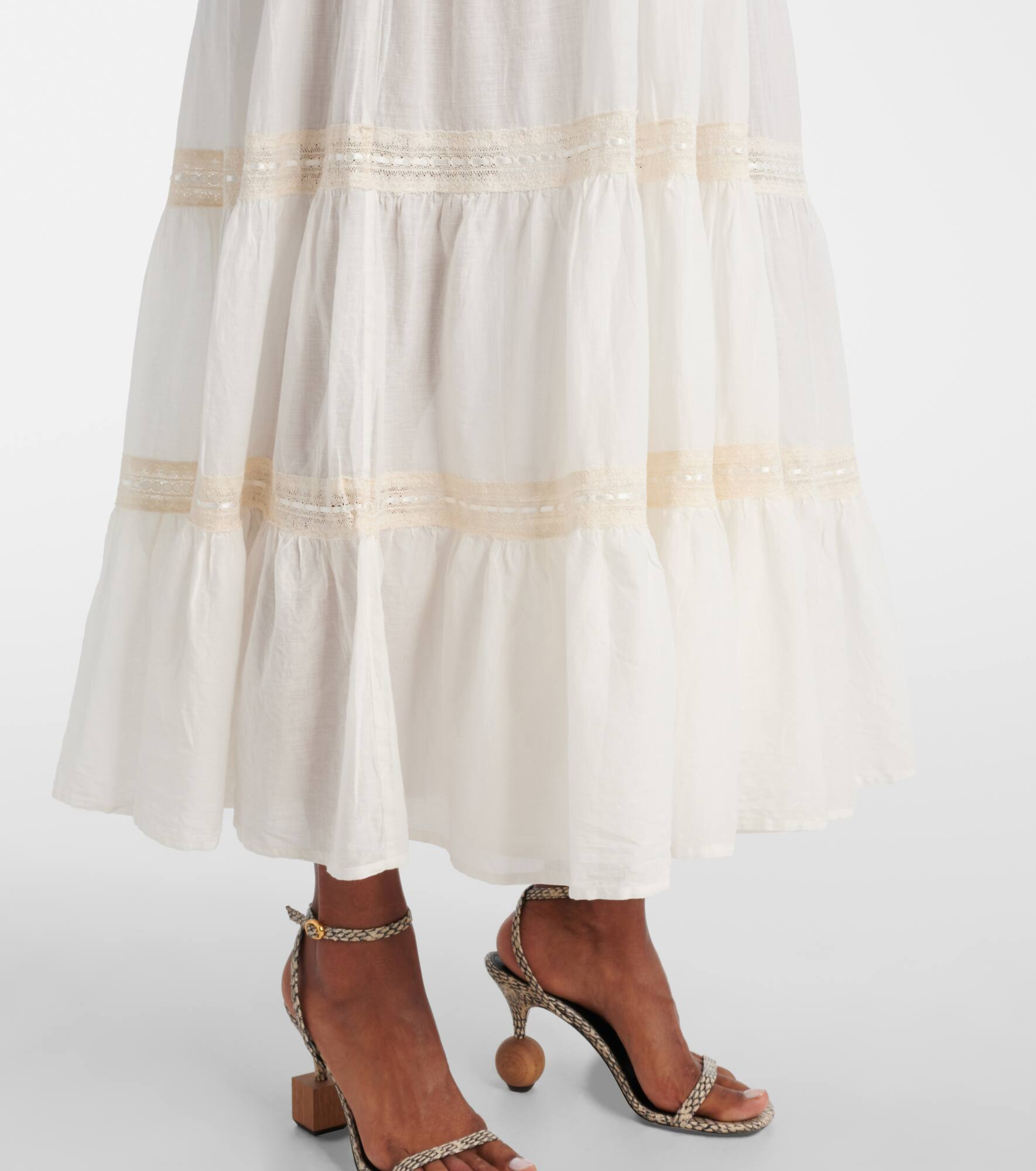 Aubrie tiered cotton voile maxi dress - 5