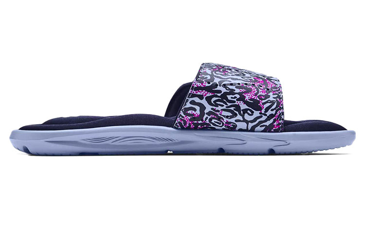 (WMNS) Under Armour Ignite VI Graphic Strap Slides 'Blue Purple' 3024453-400 - 3