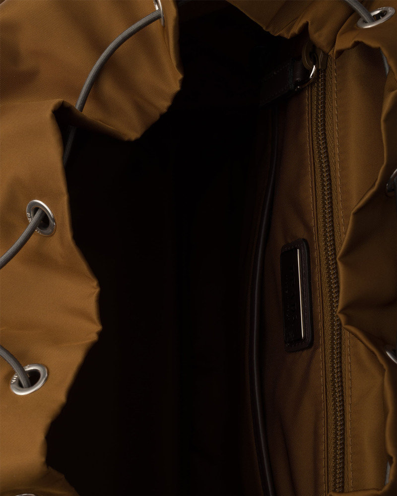 Re-Nylon and leather backpack 4
