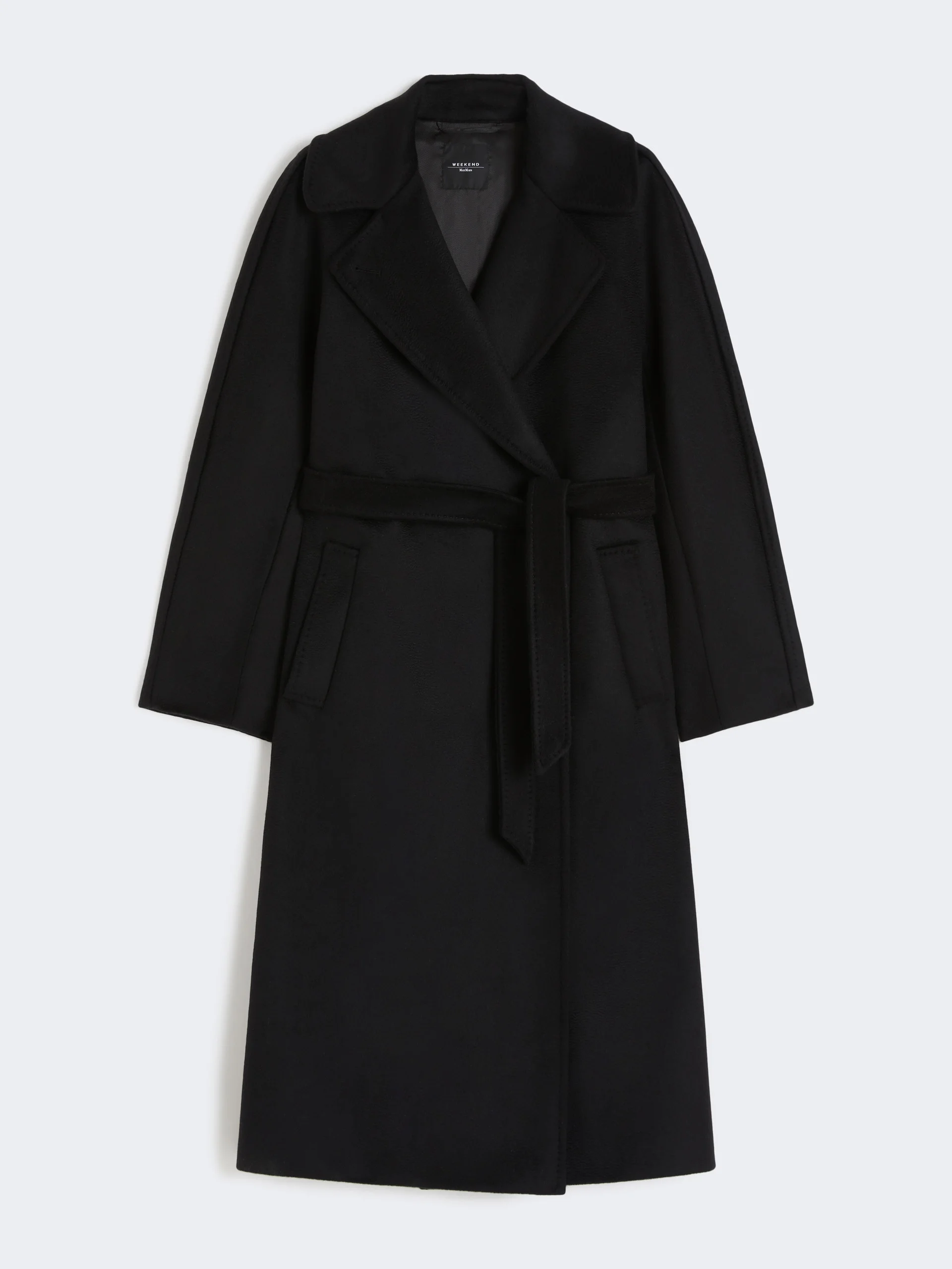 RESINA Double-breasted wool coat - BLACK - 1