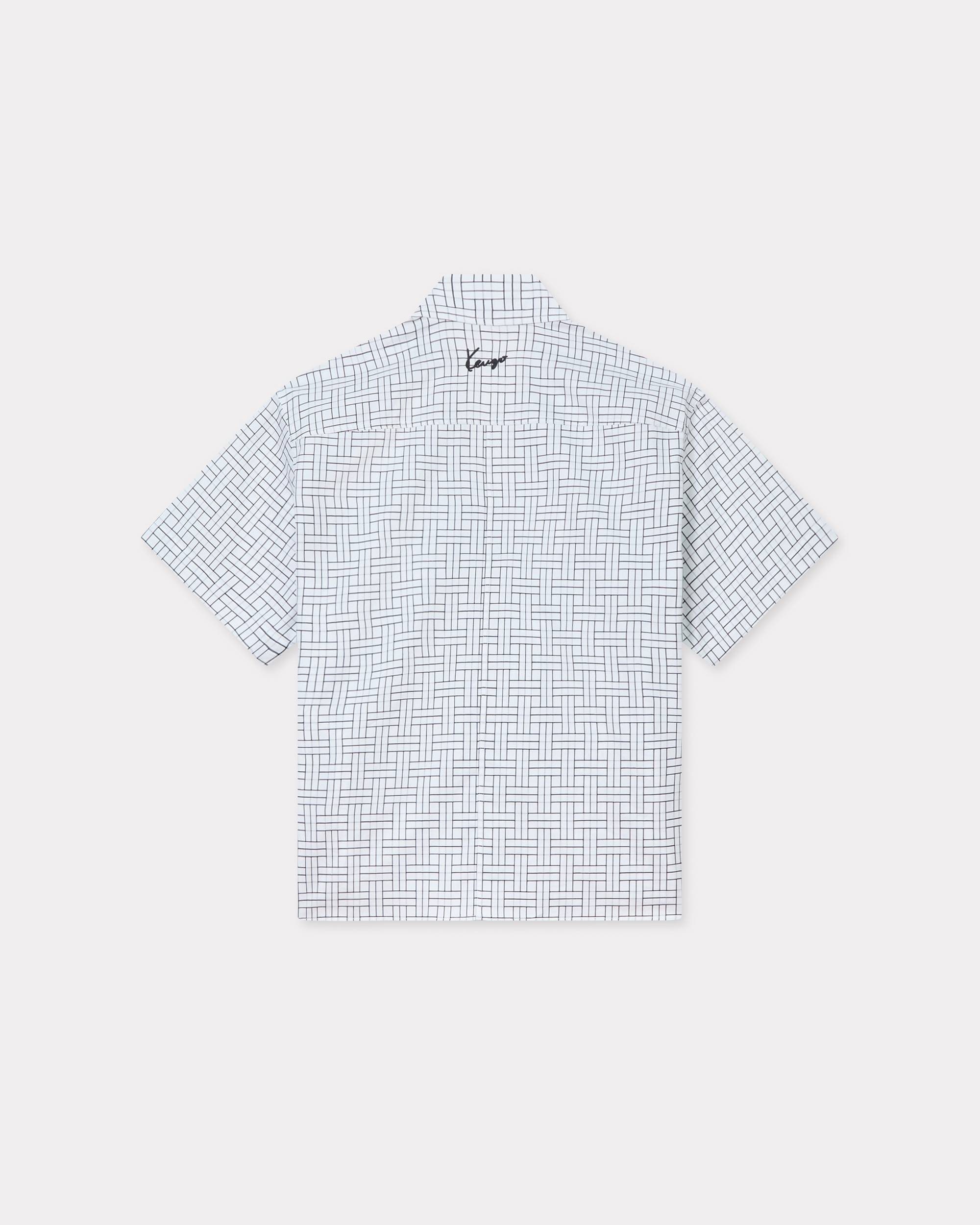 'KENZO Weave' kimono short sleeve shirt in cotton jacquard - 2