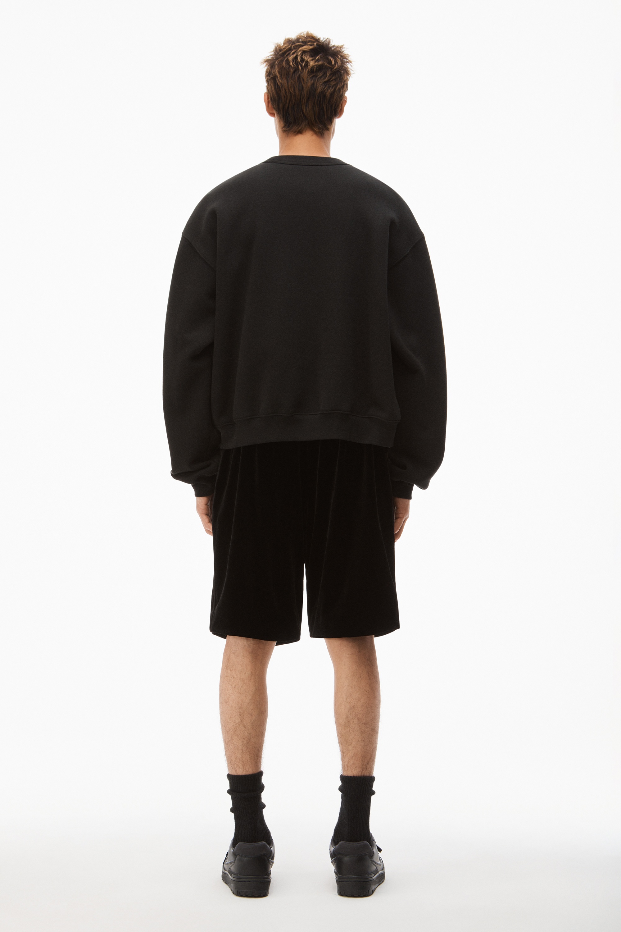 CREWNECK PULLOVER IN DENSE FLEECE - 5