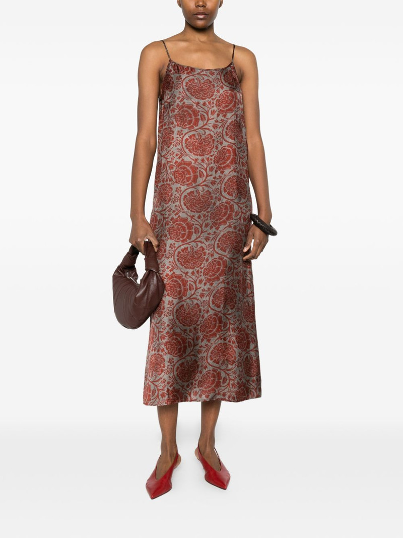 UMA WANG floral-print midi dress outlook