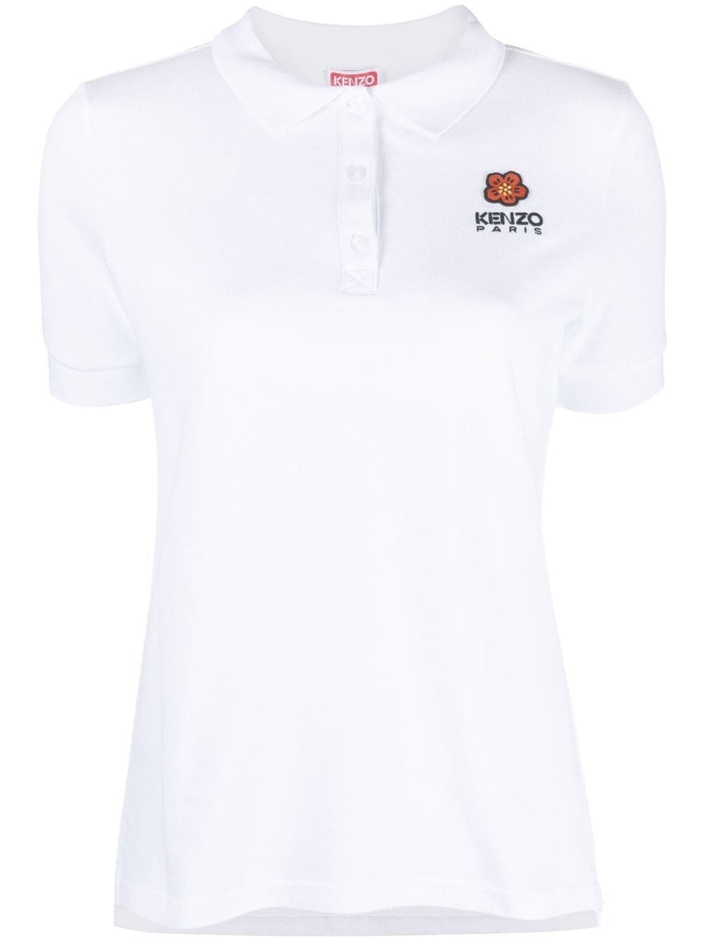 logo-embroidered polo shirt - 1