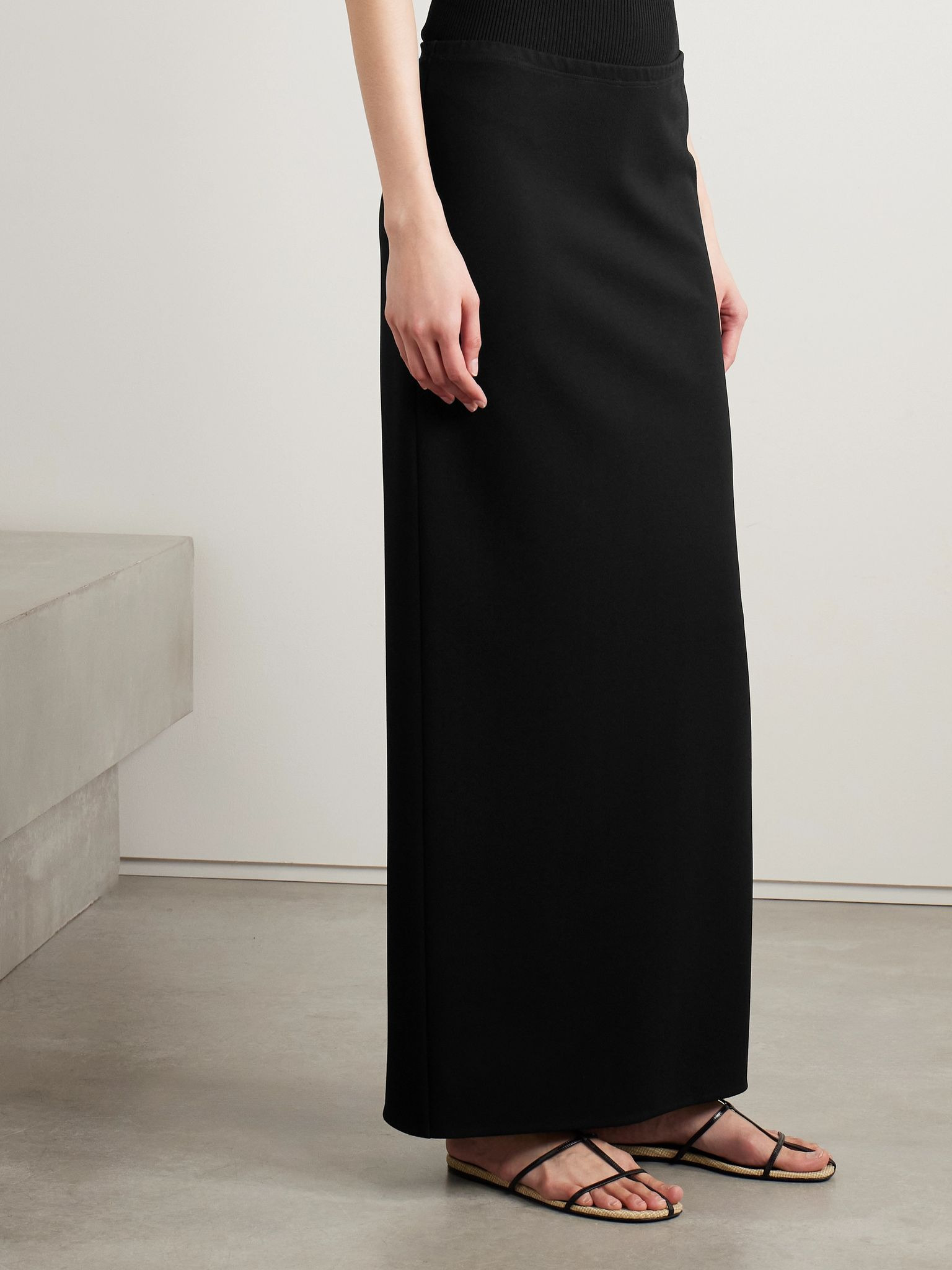 Lilth crepe-jersey maxi skirt Black - 3