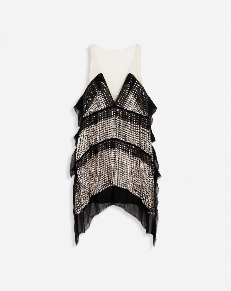 EMBROIDERED TOP WITH THIN STRAPS - 1