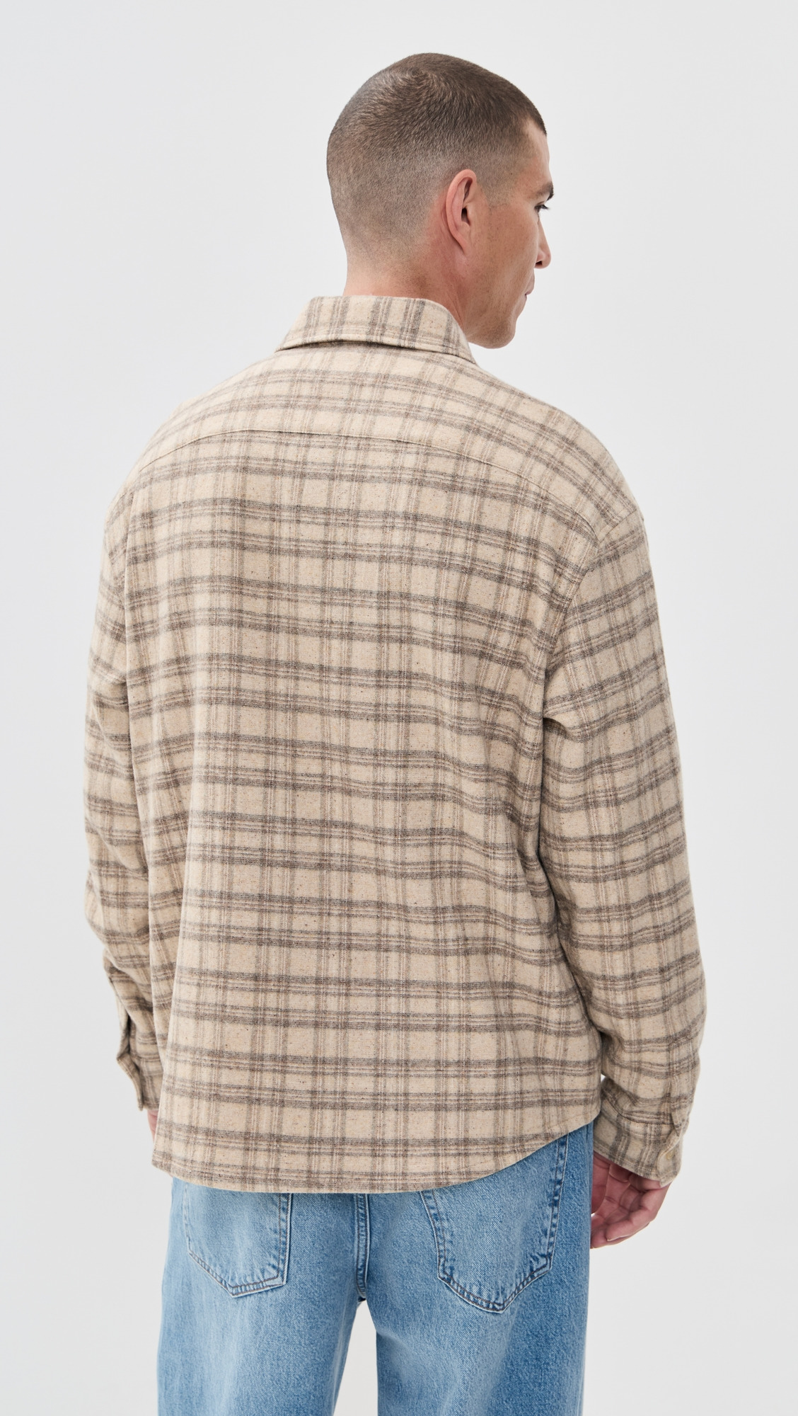 Woolen Plaid Overshirt - 2