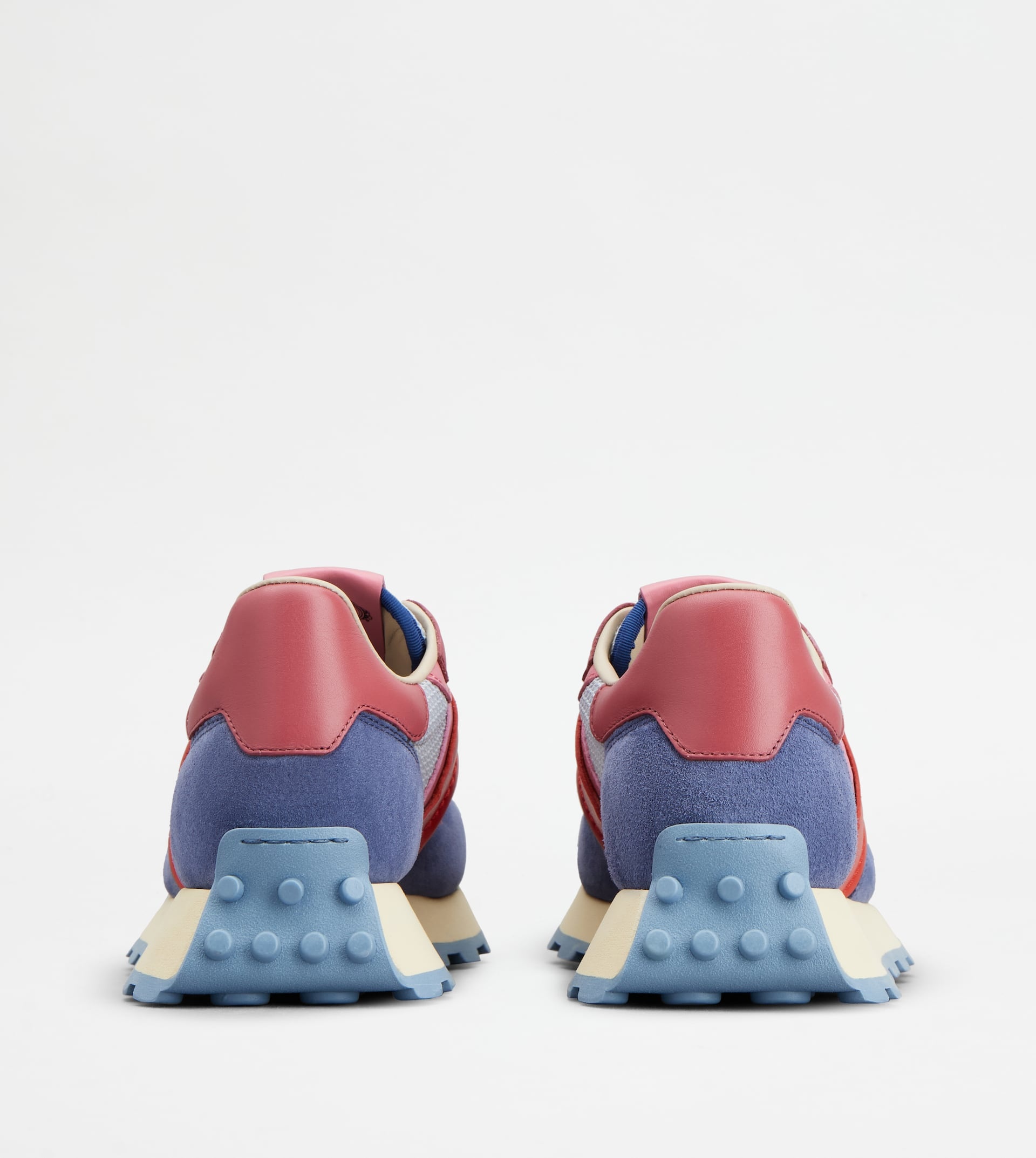SNEAKERS IN SUEDE AND FABRIC - BLUE, RED, PINK - 2