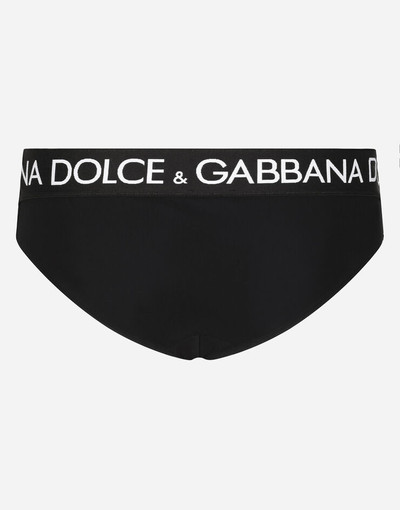 Dolce & Gabbana Swim briefs with high-cut leg and branded rear waistband outlook