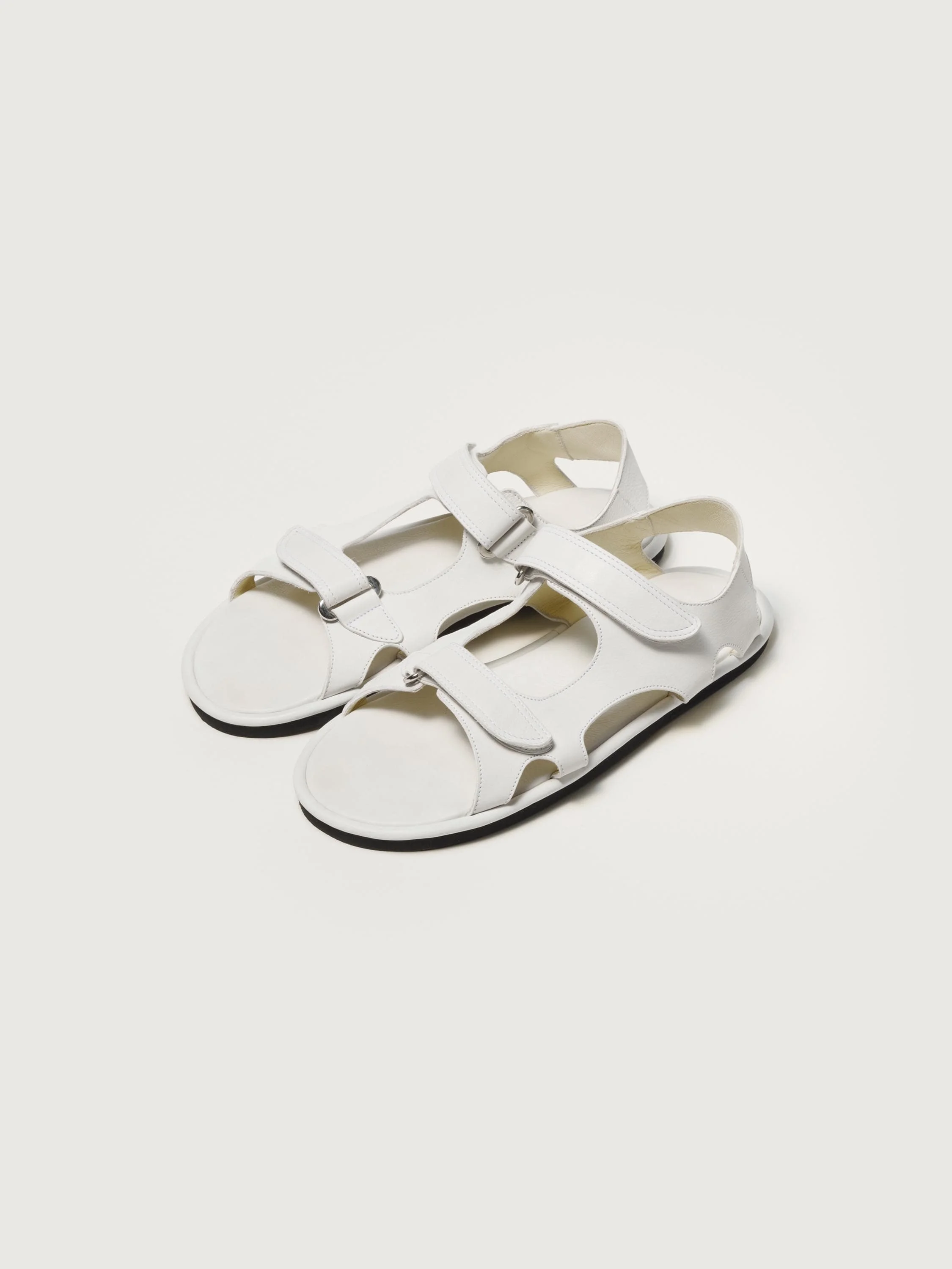 SOFT LEATHER DOUBLE STRAP SANDALS - 1