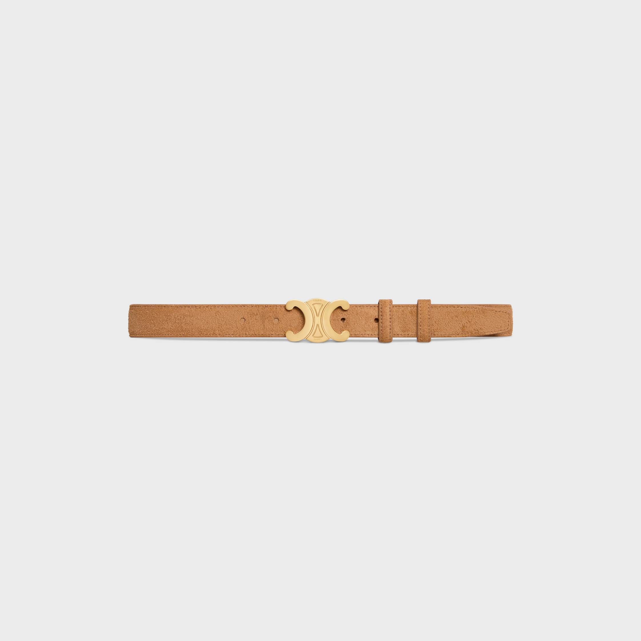 Medium Triomphe Belt in SUEDE CALFSKIN - 2