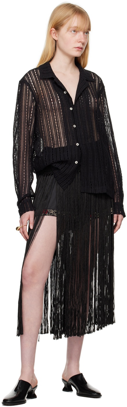 Black Meandering Shirt - 4