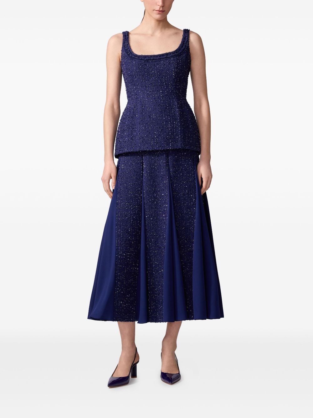 tweed midi skirt - 2