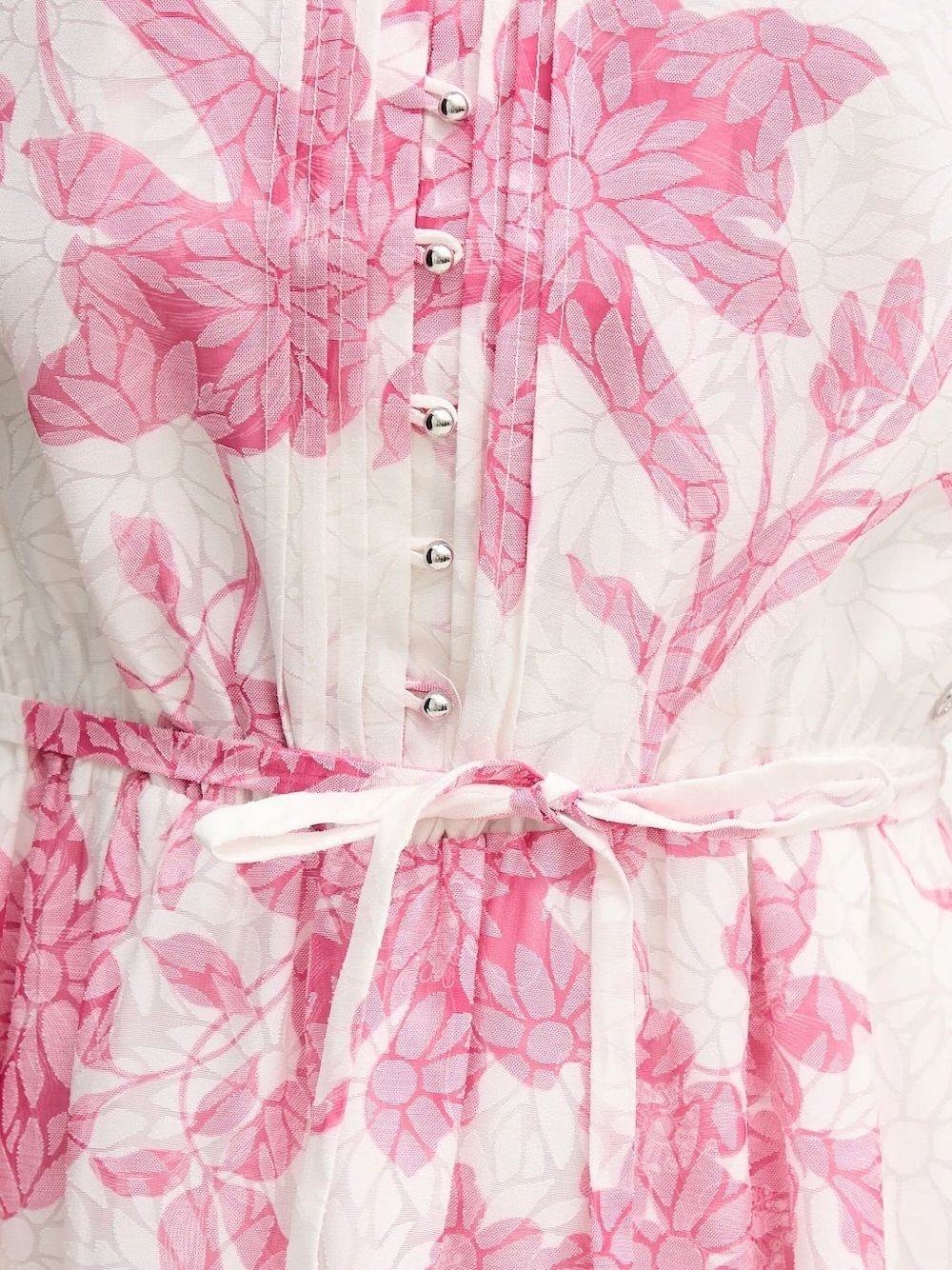 floral-print button-front mini dress - 4