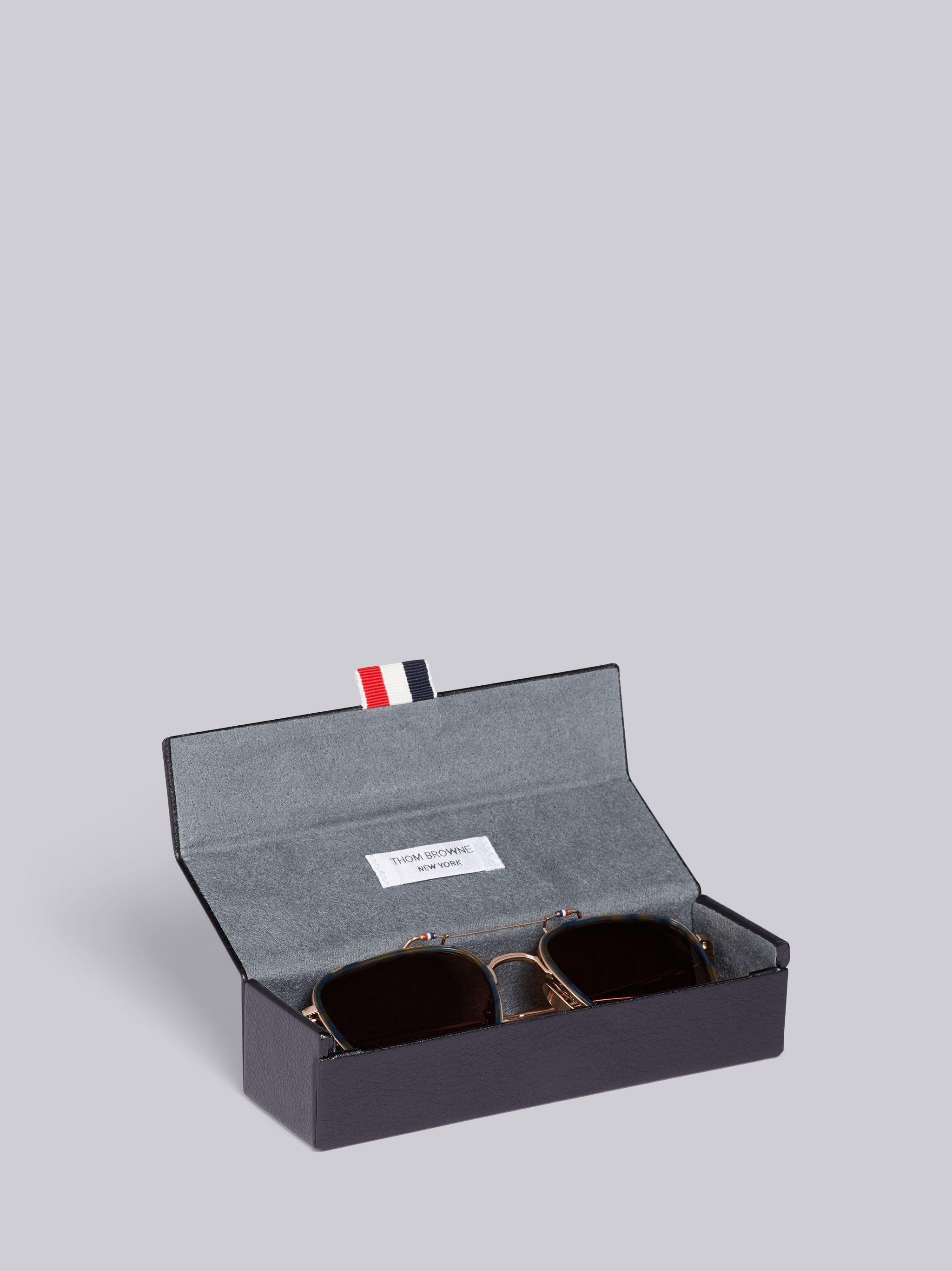 TB816 - Navy Tortoise Rectangular Aviator Glasses - 5