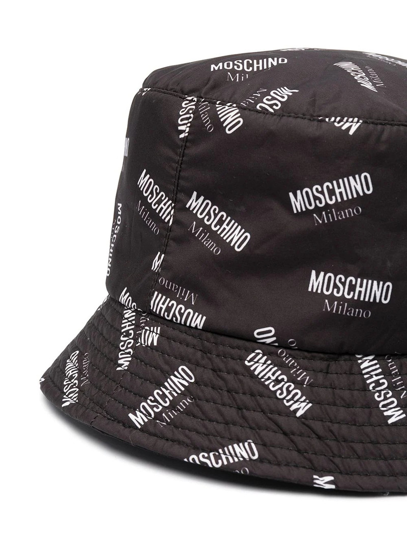 Moschino logo print bucket hat outlook
