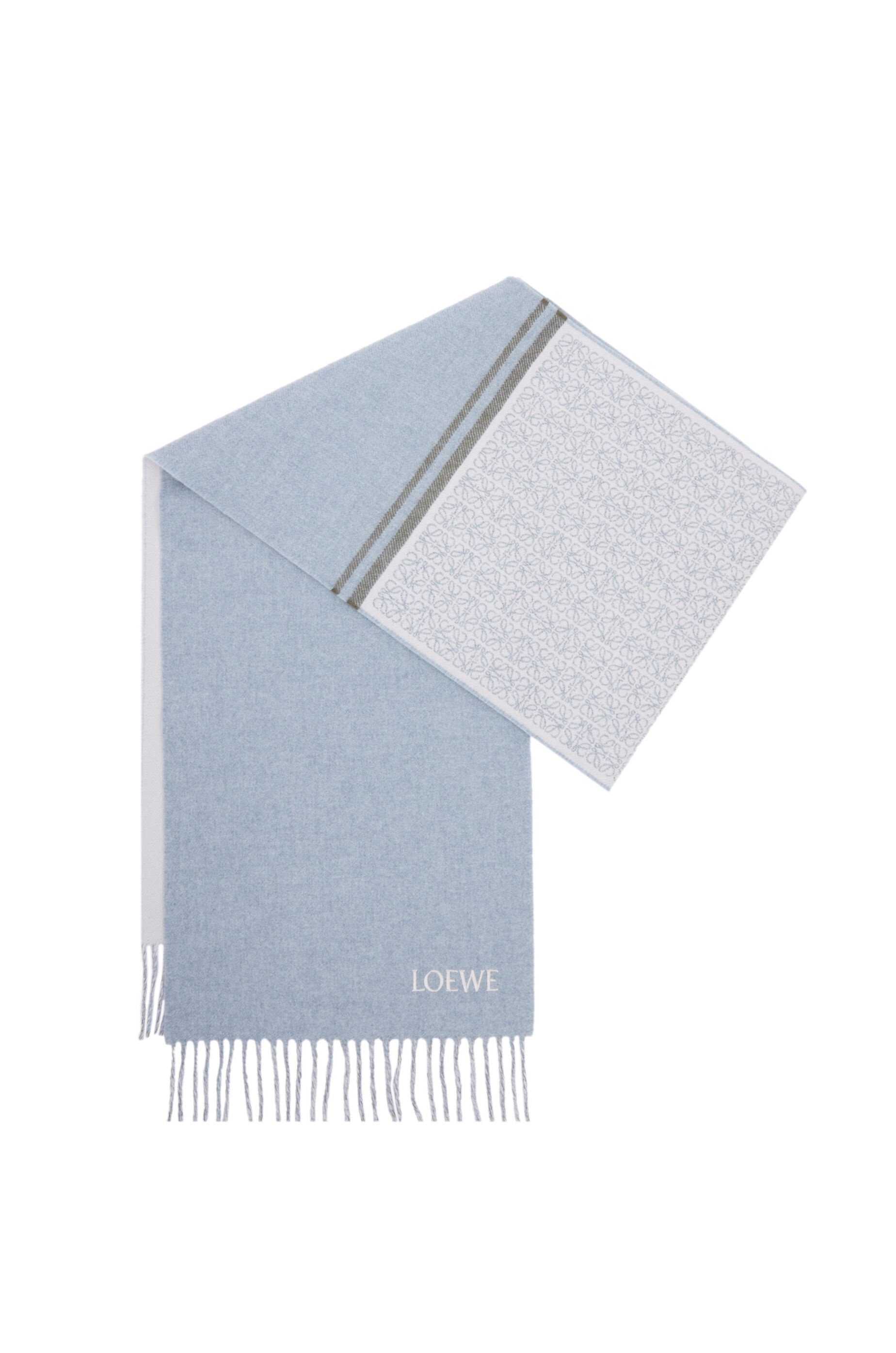 Anagram scarf in wood and cashmere - 2
