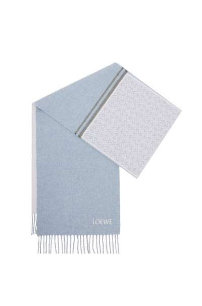 Loewe Anagram scarf in wood and cashmere outlook