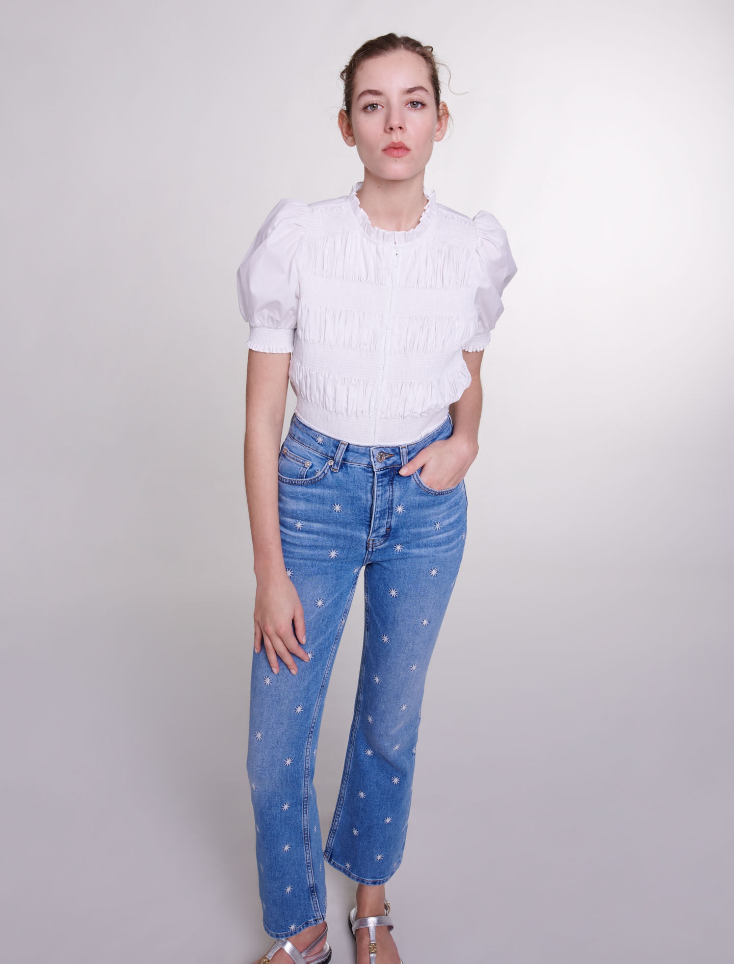 Embroidered jeans - 7