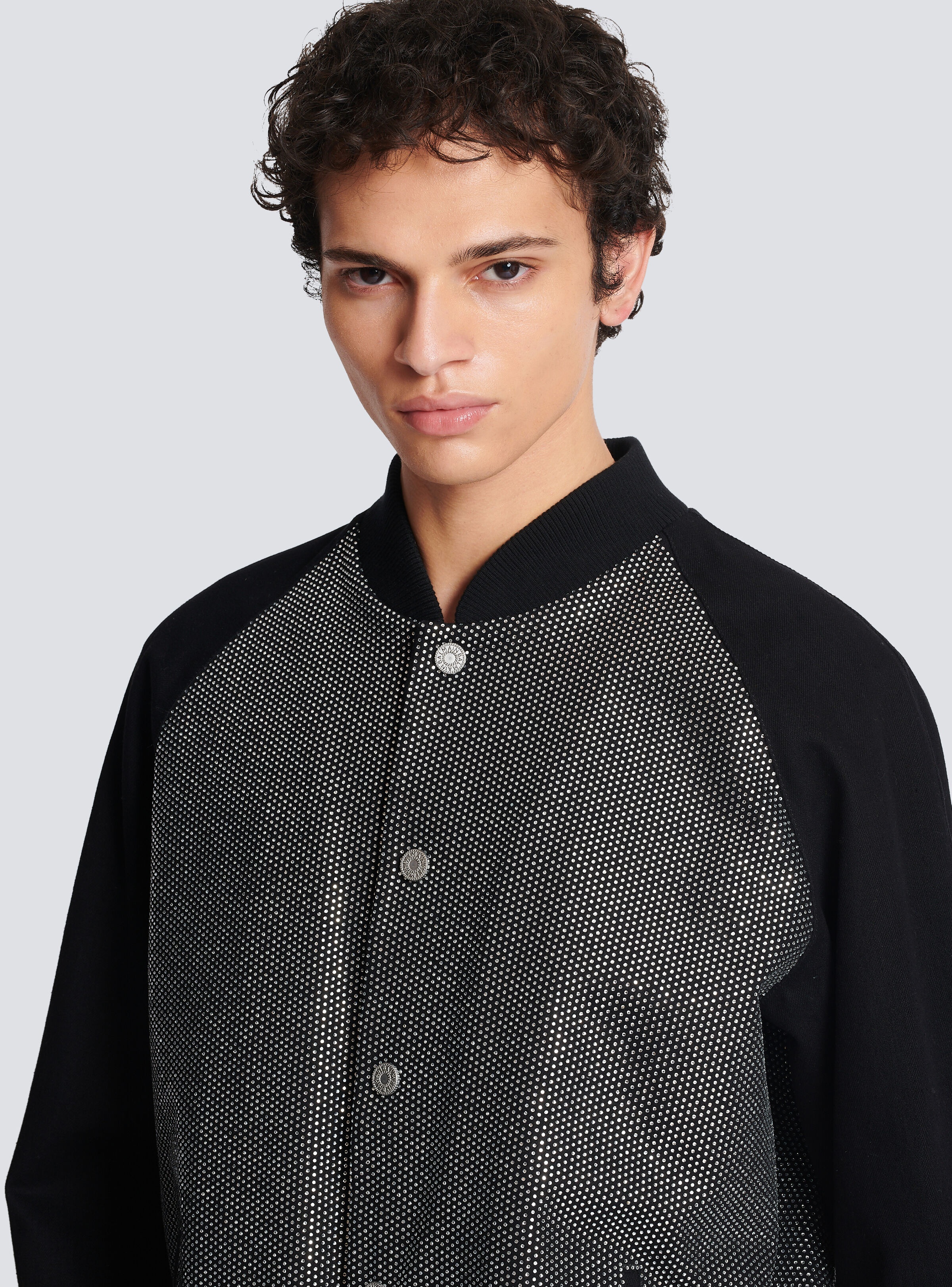 Balmain rhinestone bomber - 7