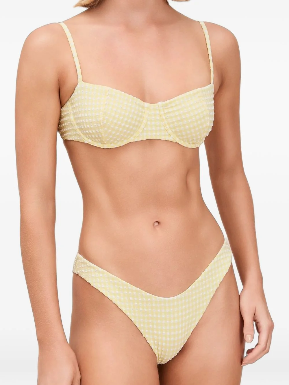 Larissa gingham-check bikini bottoms - 1