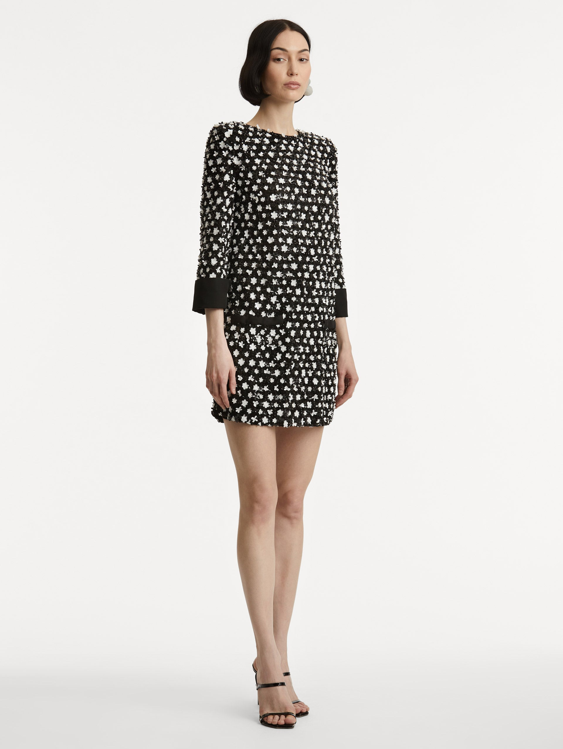 SEQUIN FLORET EMBROIDERED DRESS - 4